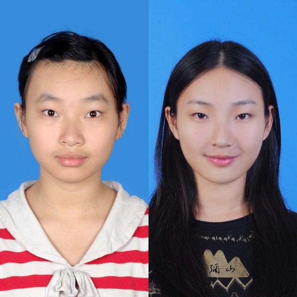 最后 有张证件照对比图
