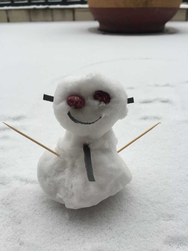 朋友问我怎么骨折的 我还不好意思说在阳台上堆雪人 主要是雪人这么小