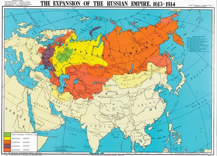 苏联在二战前和二战中的扩张都是往曾经是俄罗斯帝国的领土里边扩.