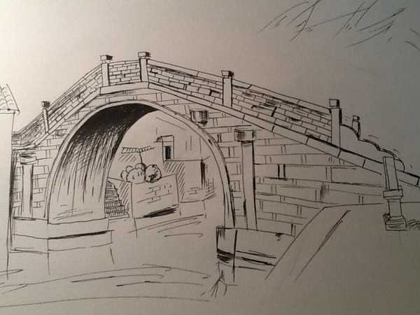 而对于在水乡的姑娘则可以画桥,画水,画马头墙~如认真研究一座桥,这一