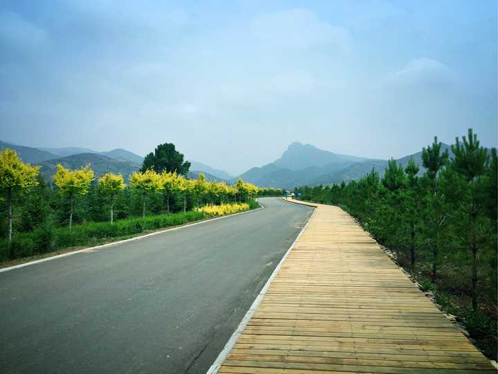 有大青山,阴山山脉下的呼和浩特全景.