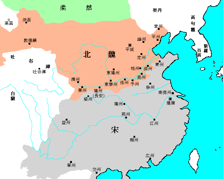 那么这样,北凉的灭亡基本上就是顺理成章的了,439年,北凉灭国, 北魏
