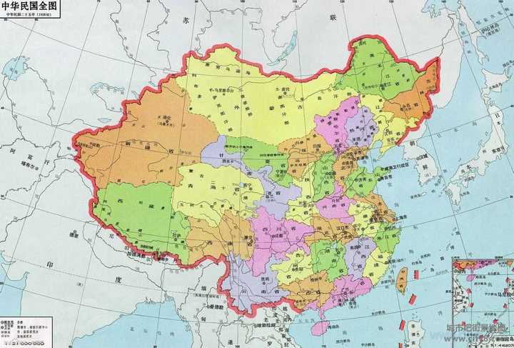 关外四省:热河 辽宁 吉林 黑龙江 那时候的内蒙古远远不及现在的面积