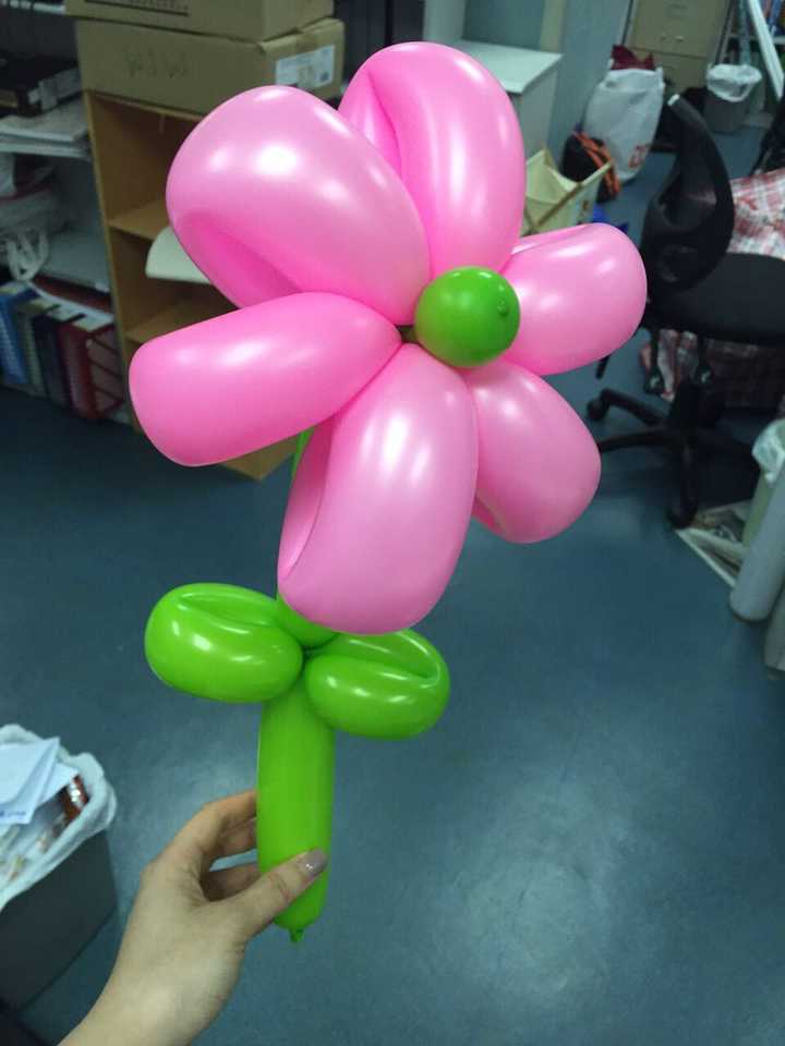 需要用两条长气球扭成的花. 来张大合照.