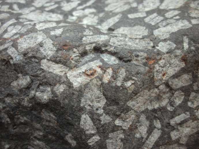 来自月球的斜长岩,斜长石不能单独成岩,因为其熔点跨度比较大.