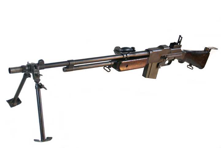 勃朗宁m1918自动步枪(bar),二战时是作为美军步兵班内的轻机枪