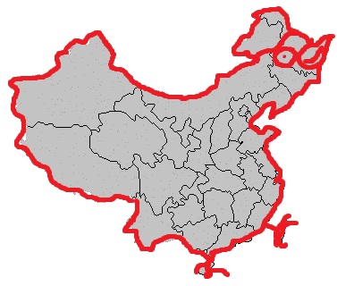 中国地图的雄鸡是什么样的?