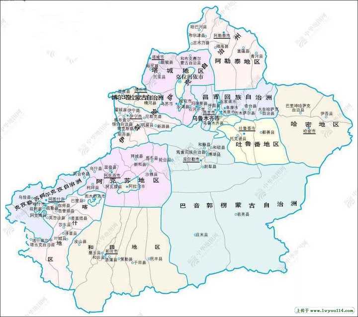 补图2:2007年之后的新疆行政区划图是这样的