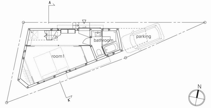 停车的 所以由于契合地块的考虑和实用性来考虑,三角形建筑都比较不