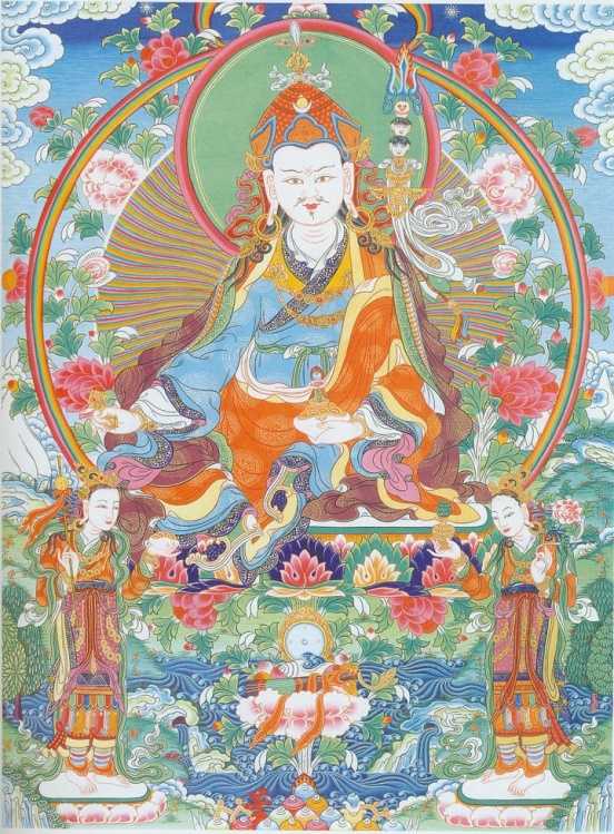 还需要观想坛城,比如莲花生大士的坛城
