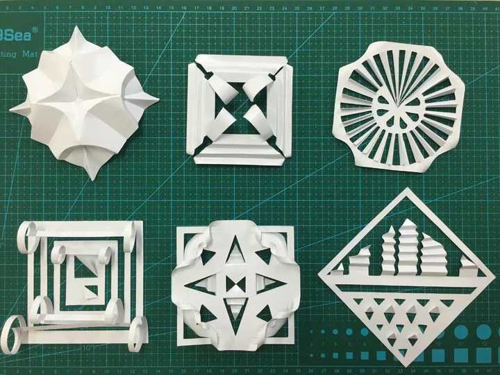 求一立体构成手工作业图片?