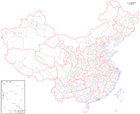 这个不仅仅有地市,区都分了,感谢百度行政区划吧的吧友制作.
