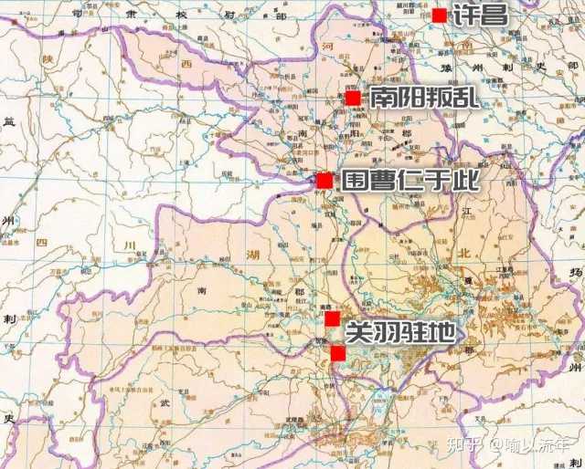 趁着汉水暴涨,关羽大败于禁所部,进而将曹仁围在了樊城.