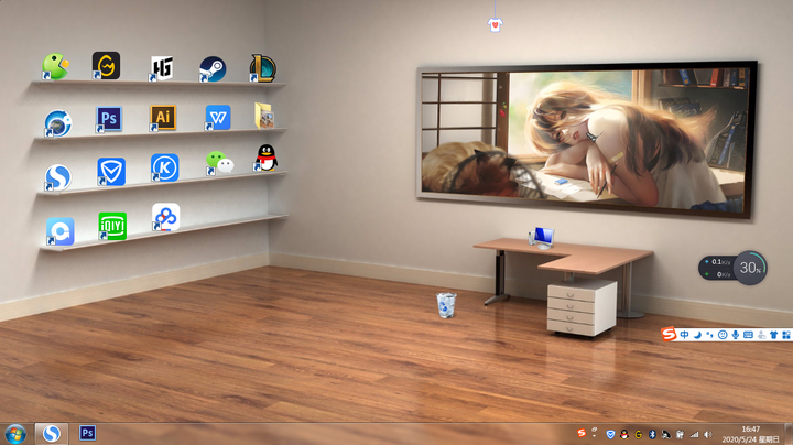 最近流行的设计师的桌面壁纸,感觉挺有意思,就自己在网上找到原图用