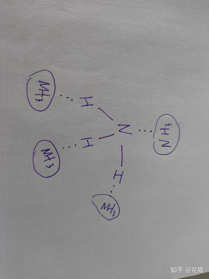 为什么一个氨分子可以形成6个氢键?