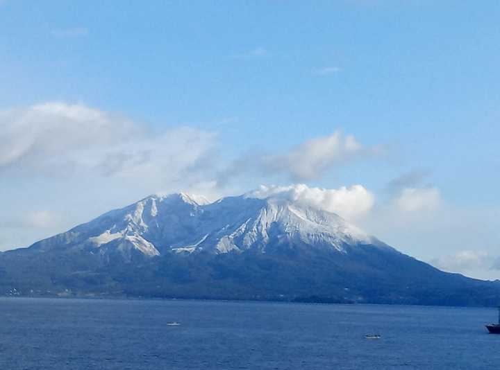 日本鹿儿岛的活火山,也是目标我所在的坐标啦