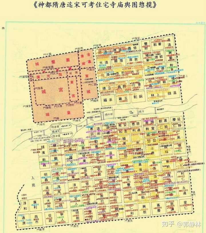 规划中好像有厚载门,长夏门等……_(:」ㄥ)_ 放几张隋唐洛阳城的平面