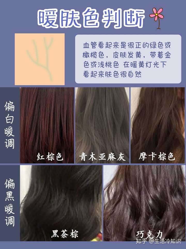 在暖黄灯光下看起来肤色很自然 偏白暖调:红棕色,青木亚麻灰,摩卡棕色