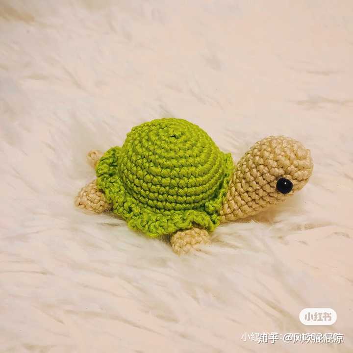 剩下的线钩了一个呆萌小乌龟