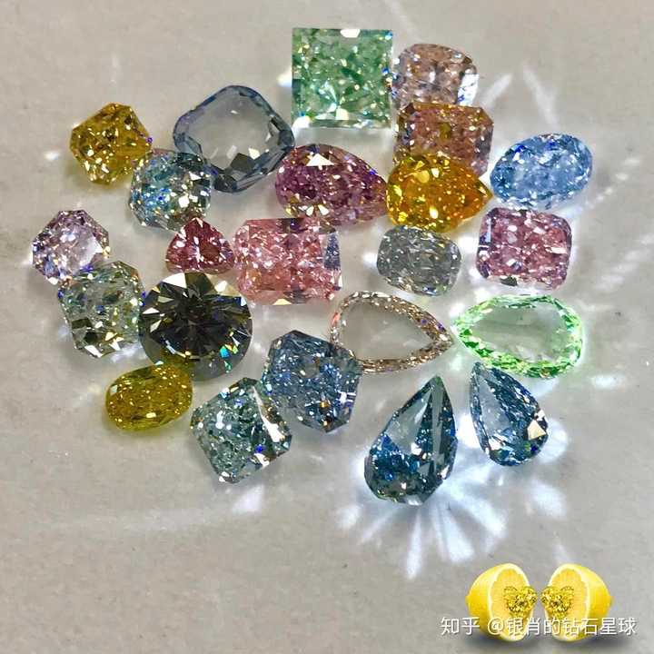 各种颜色彩色钻石