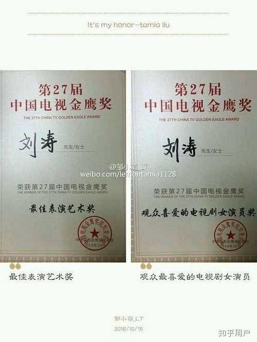 刘涛的证书,看落款章