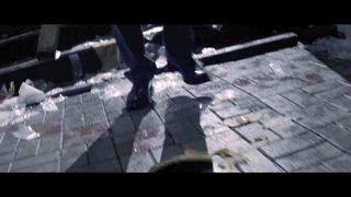 之后还有林雪摔倒头朝地的戏份.