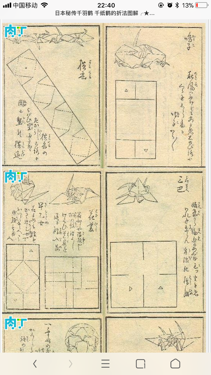 想知道在哪里可以看到《千羽鹤秘传折形》这本书,或者有千羽鹤的教程.