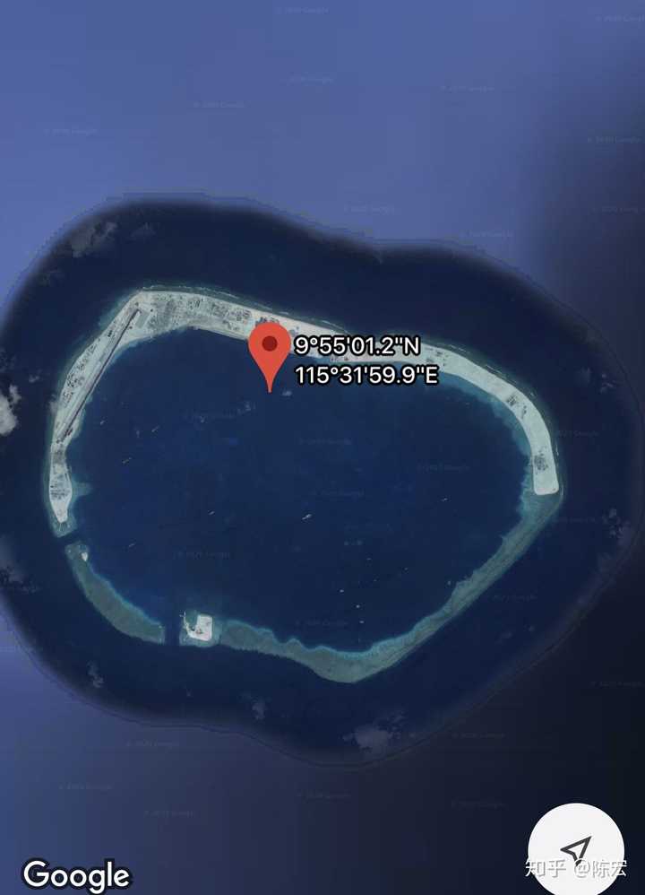 就是这里,兔子近几年新填海造的岛,美济礁!