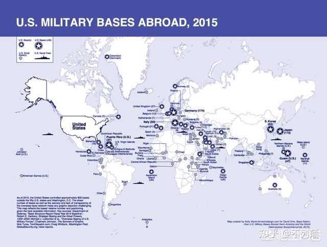 分布于世界各地的美军基地