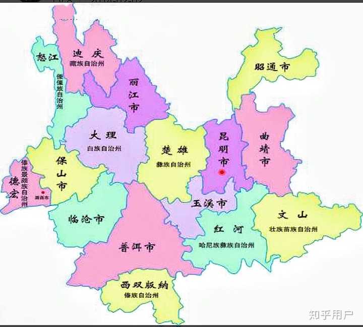 云南省完整地图如下