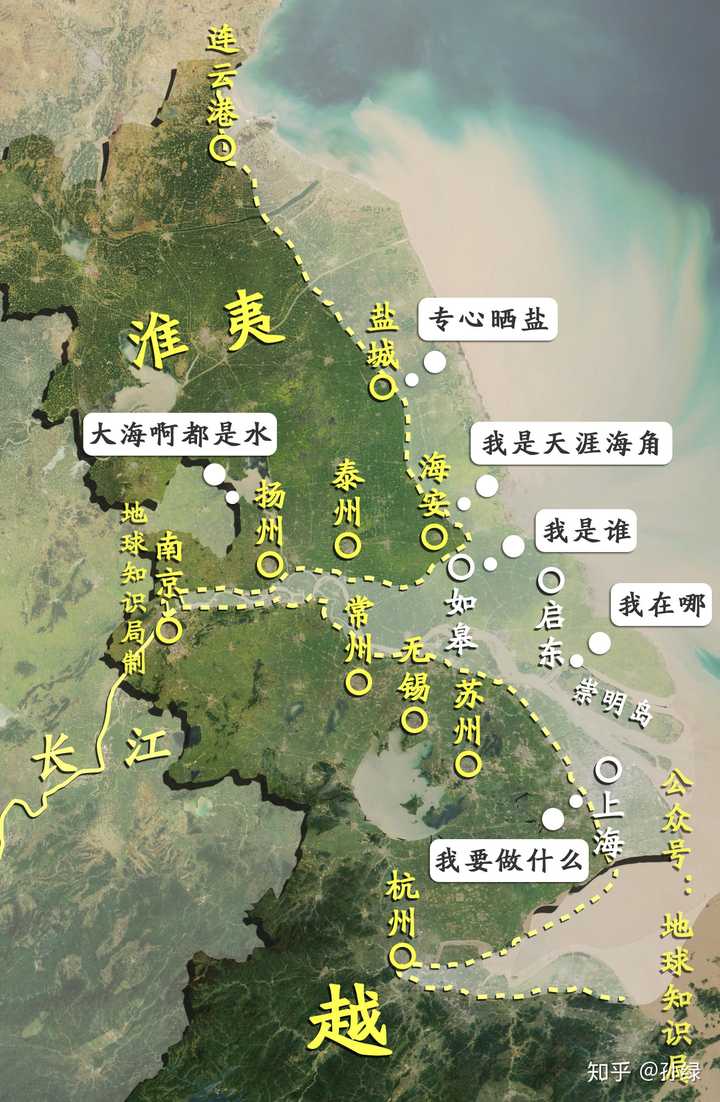 为什么江苏海岸线要比浙江福建广东海岸线平滑很多?