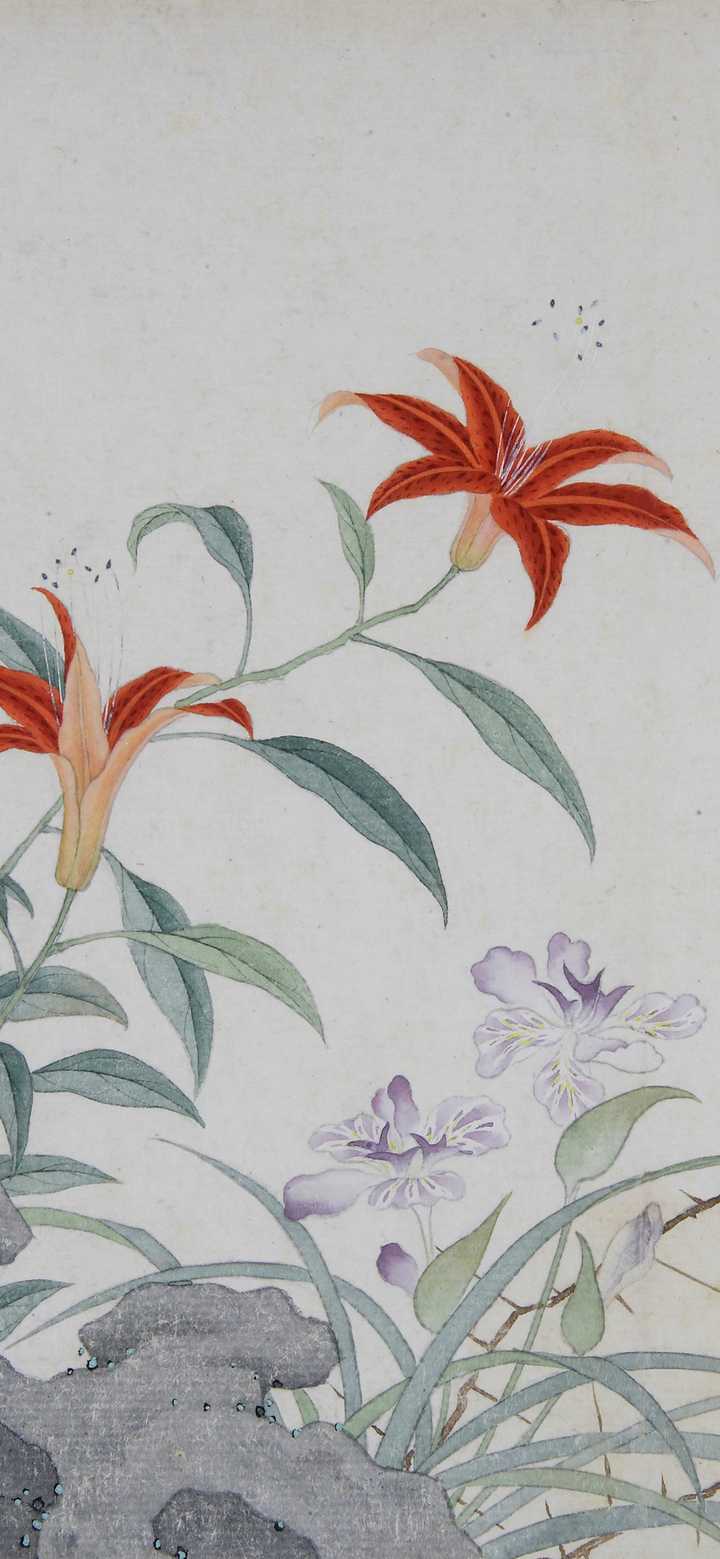 清   席佩兰花鸟草虫图册   其一
