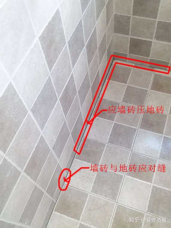 卫生间地砖与墙脚的缝有大有小这是什么原因?