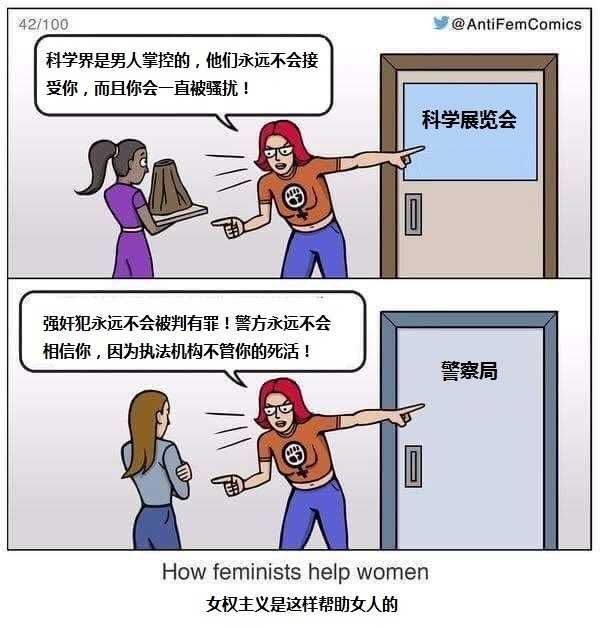 国内外有哪些讽刺女权的图文