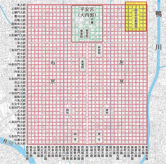 日本京都还有多少平安京时代的建筑遗存?平安京的城市格局是否还存在?