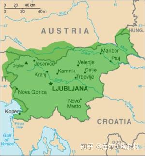斯洛文尼亚语言分布区,包括零散和部分历史分布区