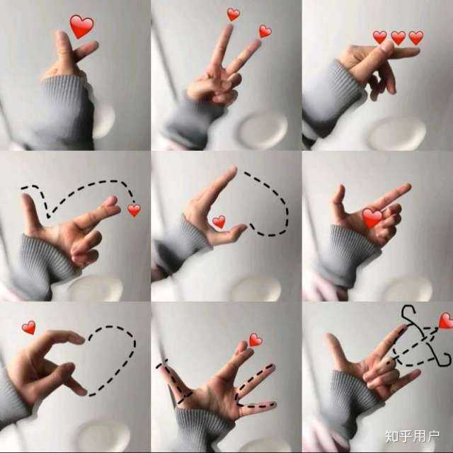 女朋友比心九连拍