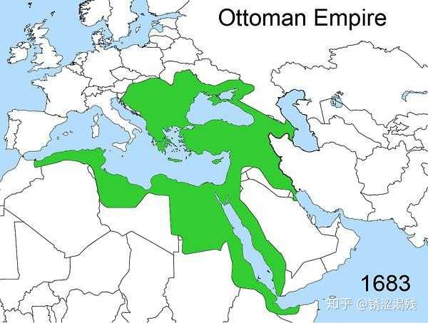 奥斯曼帝国全盛时期,可以看到它控制了红海和半个地中海