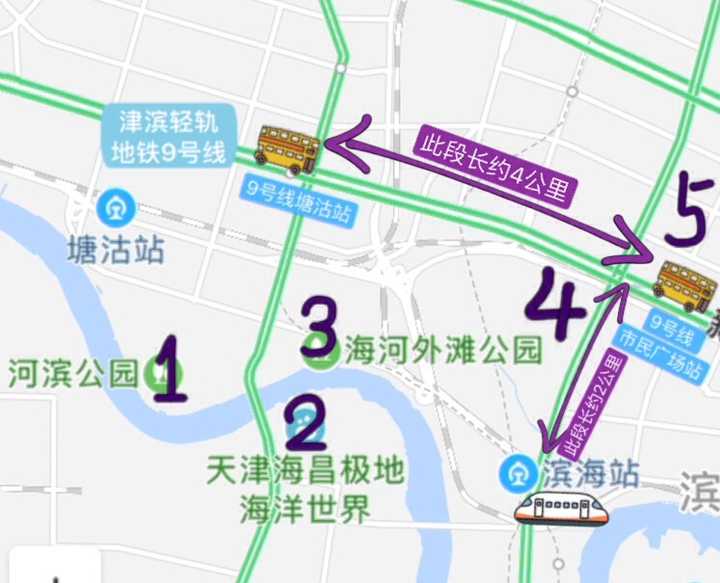 塘沽城区旅游地图