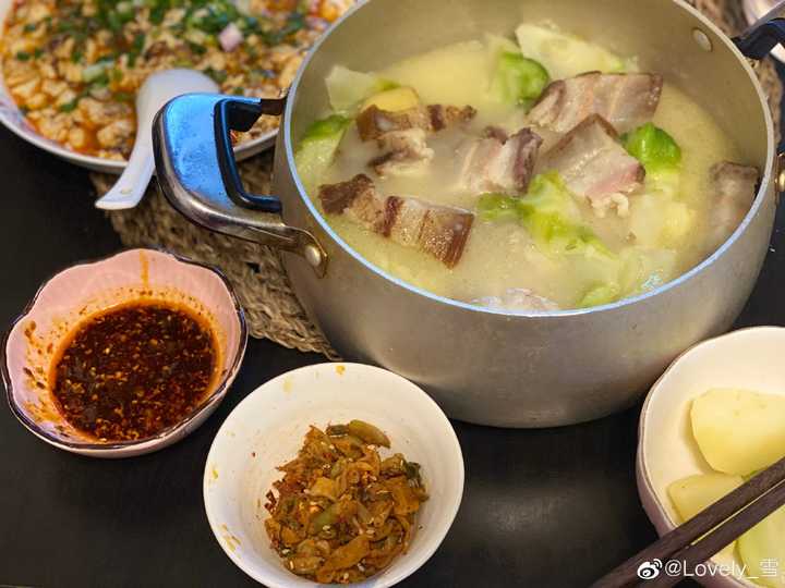 儿菜炖腊肉,图源见水印