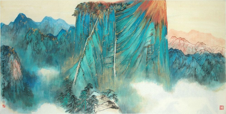 张大千 青绿山水 当代