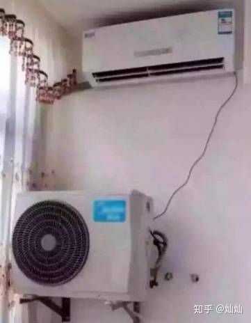 之前看到一个图片,空调外机挂室内的