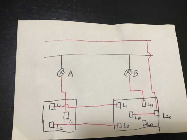 可以的,只要两灯在同一路线上,l跟l10开关要单刀双掷开关.接线如图