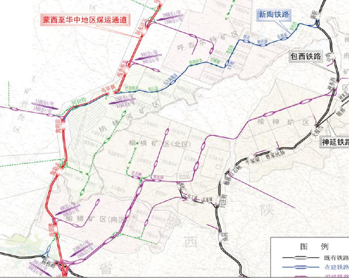 很少有人注意到的是,浩吉线在榆林地区配套的集运铁路靖神线仅仅用了