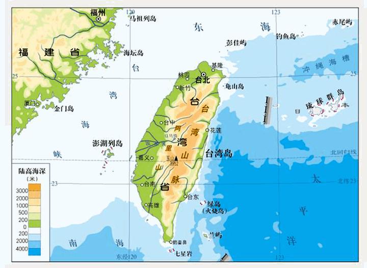 参照台湾地图,就知道,主要原因是 西边海浅,东边海深.