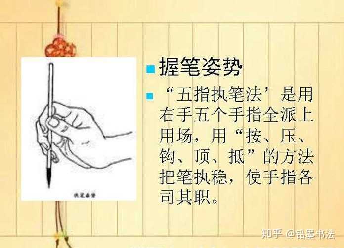 毛笔字的握笔