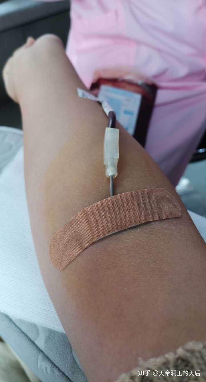 然后就上献血车,那个针头是真的粗,但是不痛,我个人觉得还没有测