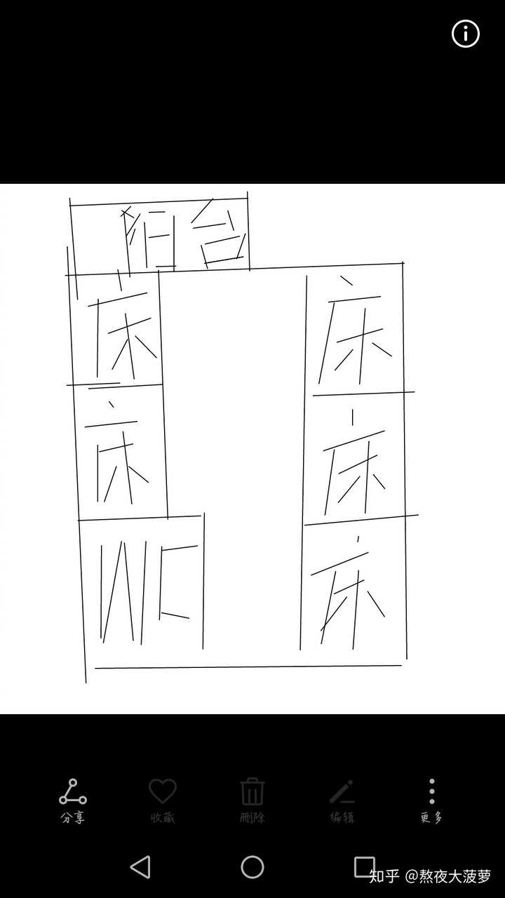我们学校是五人间,格局如下