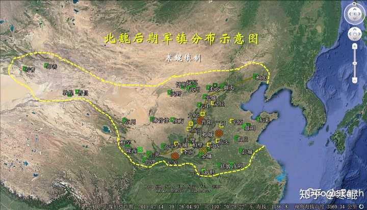 北魏最盛时期的军镇分布