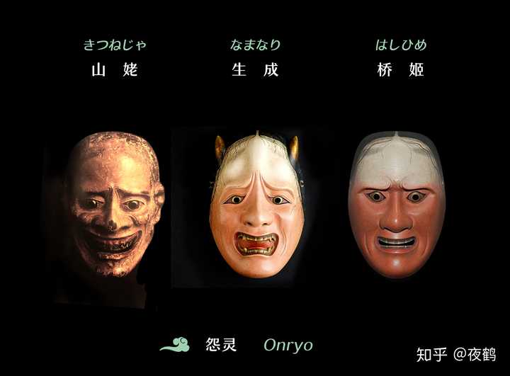 怨灵系的能面纯粹是情绪变化的表现,随着嫉妒/憎恨/愤怒愈演愈烈